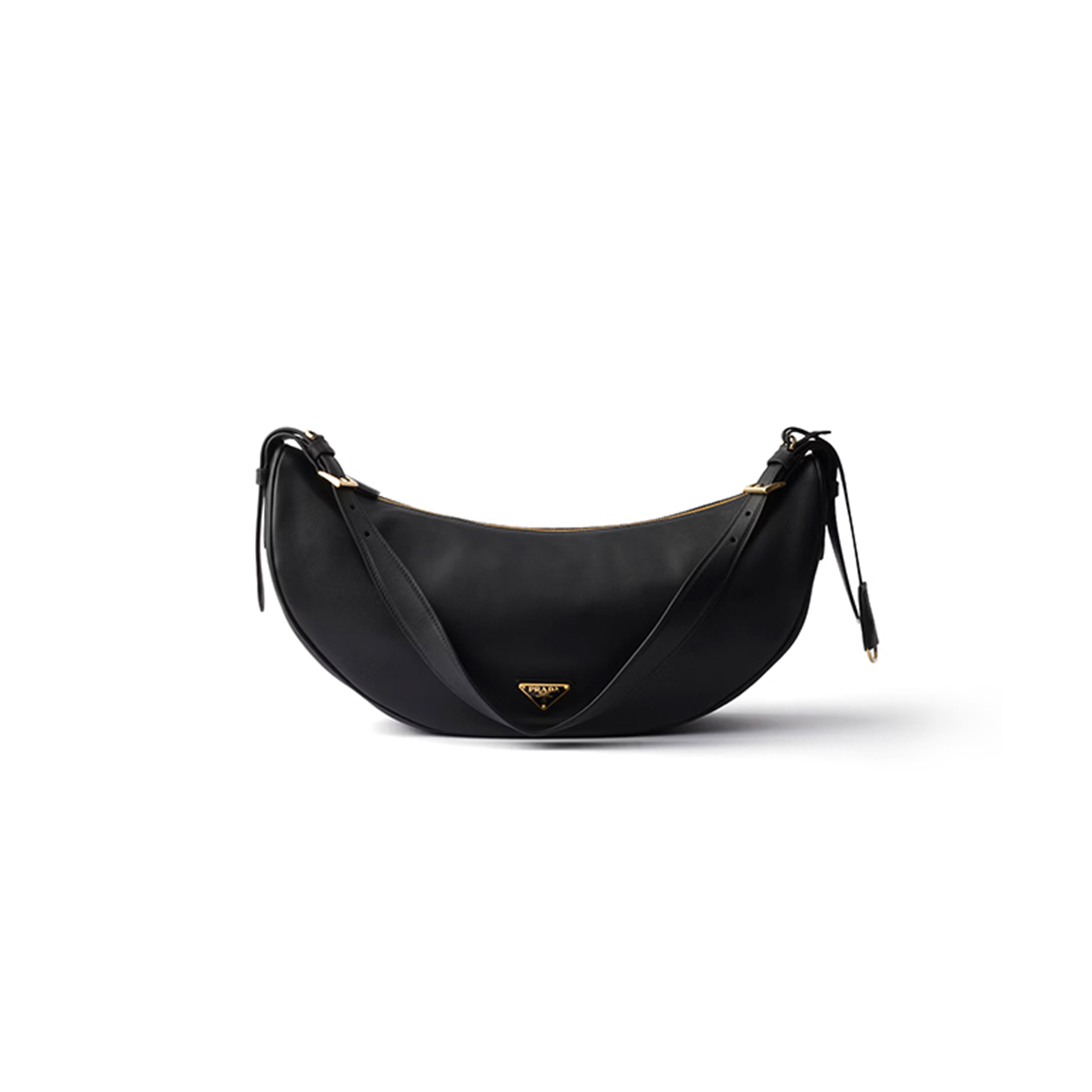 PRADA DEMI-LUNE LARGE LEATHER SHOULDER BAG 1BC255 (42*19.5*8.5cm)